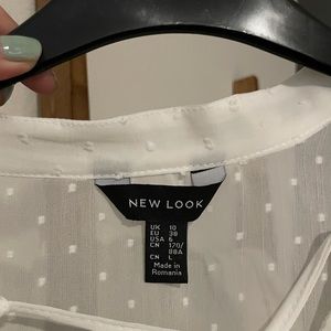 New Look frill blouse in cream